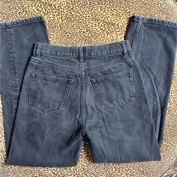 REFORMATION Washed Black Gray Straight Leg High Waist Jeans Denim Size 25 - Picture 4 of 8